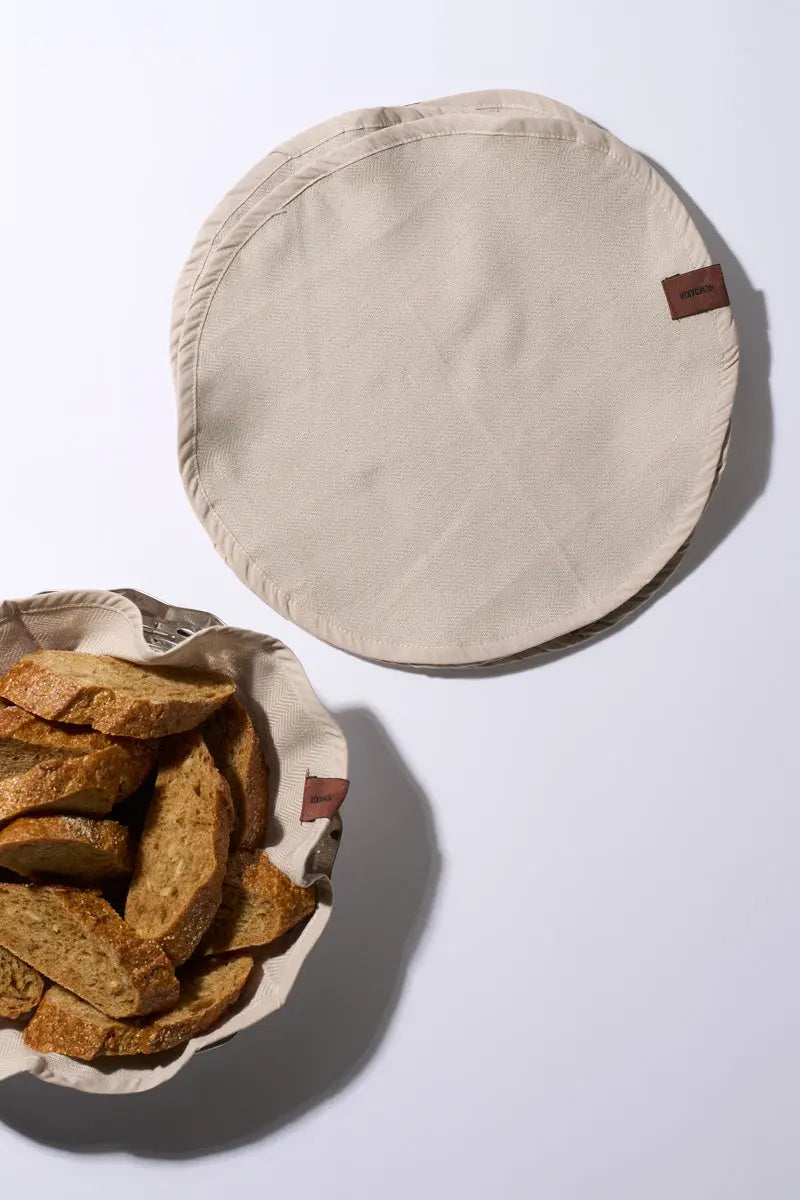 HUMDAKIN Oval køkkenklud Organic Textiles 01 Light Stone